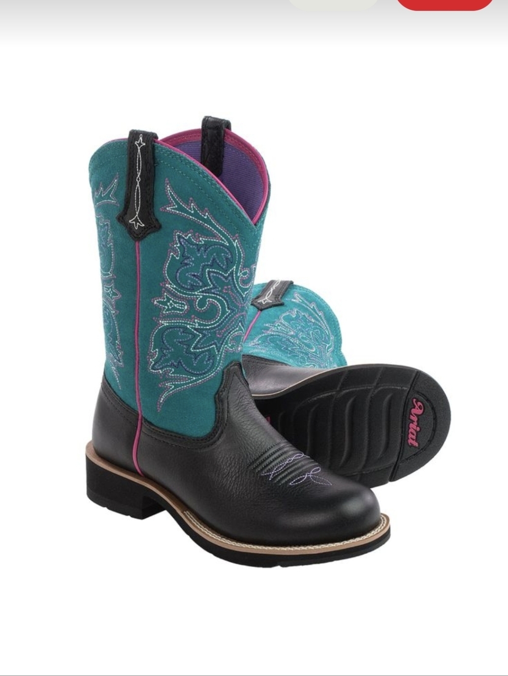 Ariat Fatbaby Turquoise Cowboy Boots Sz 7